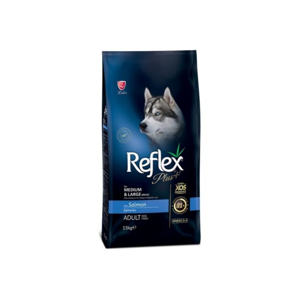 Reflex Plus Adult Dog Somonlu Yetişkin Köpek Maması 15 kg 