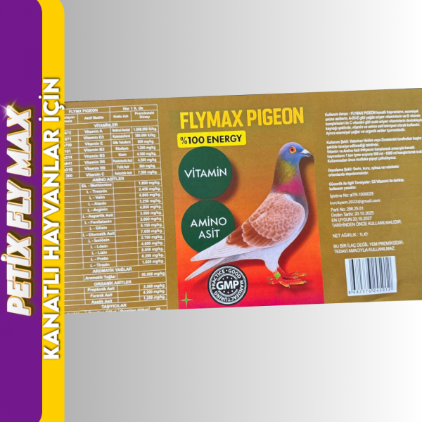 Petix Fly Max Kanatlı Hayvanlar İçin Vitamin ve Amino Asit Takviyesi 1 Lt
