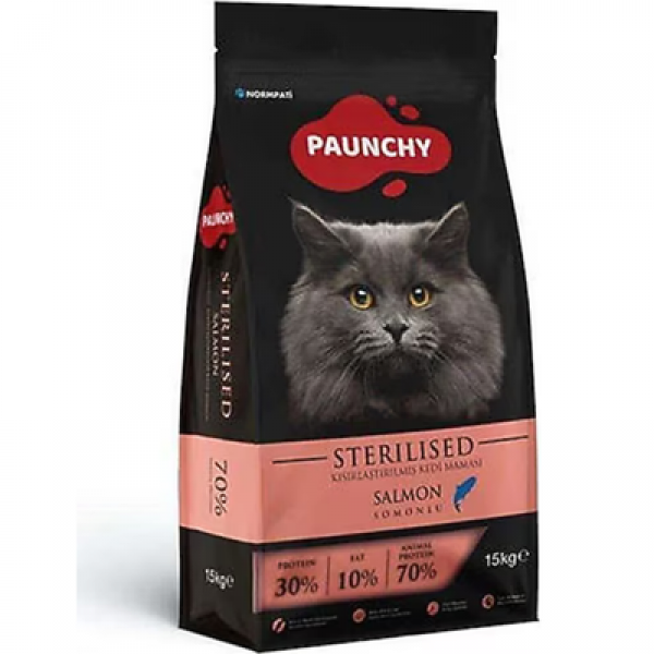 Paunchy Sterilised Somonlu Kısırlaştırılmış Kedi Maması 15 Kg