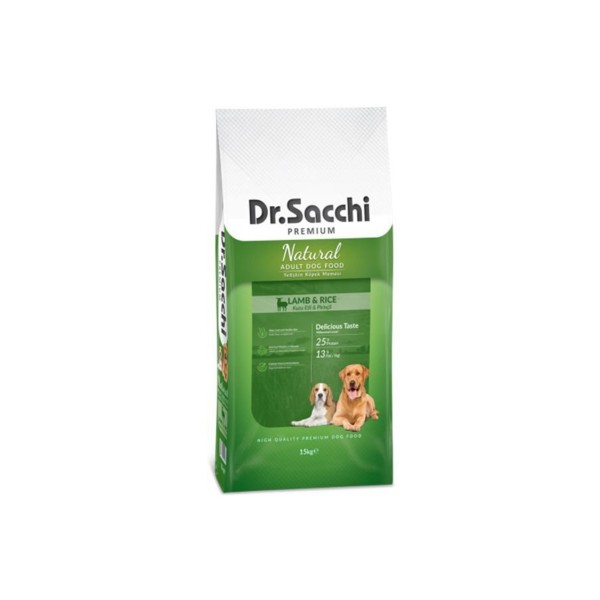 Dr. Sacchi Kuzu Etli Ve Pirinçli Yetişkin Köpek Maması 15 kg