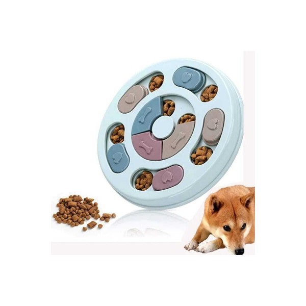 Mamafabrikası Köpek Oyuncağı Mama Bulmaca Yavaş Besleyici Köpek Gıda Dağıtıcı Yavaş Yeme Mavi