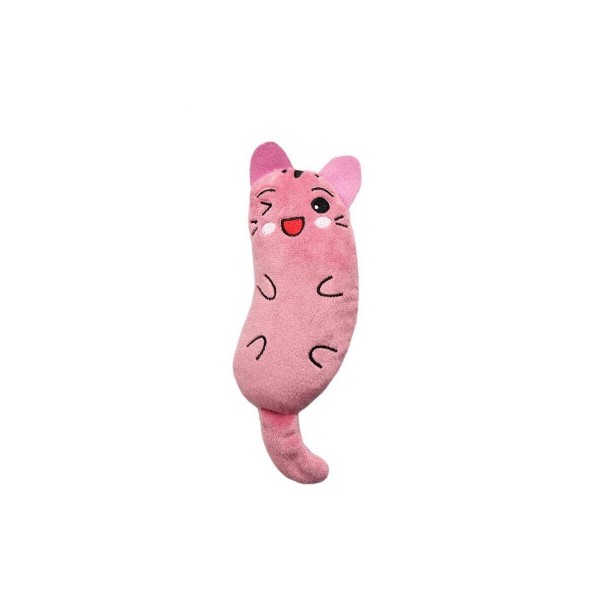 Mamafabrikası Peluş Kedi Oyuncağı Kedi Otlu Catnipli Pembe 