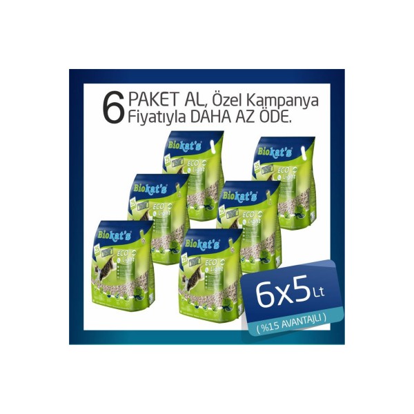 Biokat's Eco Light Pelet Kedi Kumu 6x5 Lt