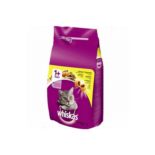 Whiskas Tavuklu Ve Sebzeli Yetişkin Kedi Maması 3,8 Kg